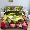 Pillowcase King Queen Twin Size with Colorful Geometry Duvet Cover Bedding Set for Bedroom 3D Printed Luxury Quilt Covers Tool