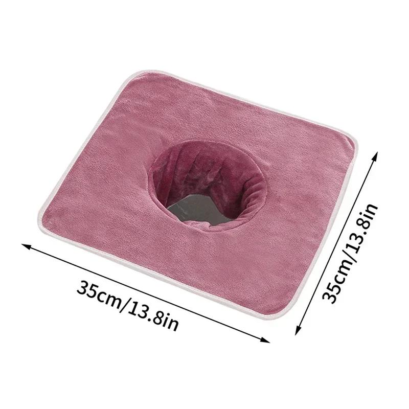 1 Stück verdickte Schönheits-SPA-Massageliege Planking Gesichtstuch mit Loch Bett-Bandana 35x35cm