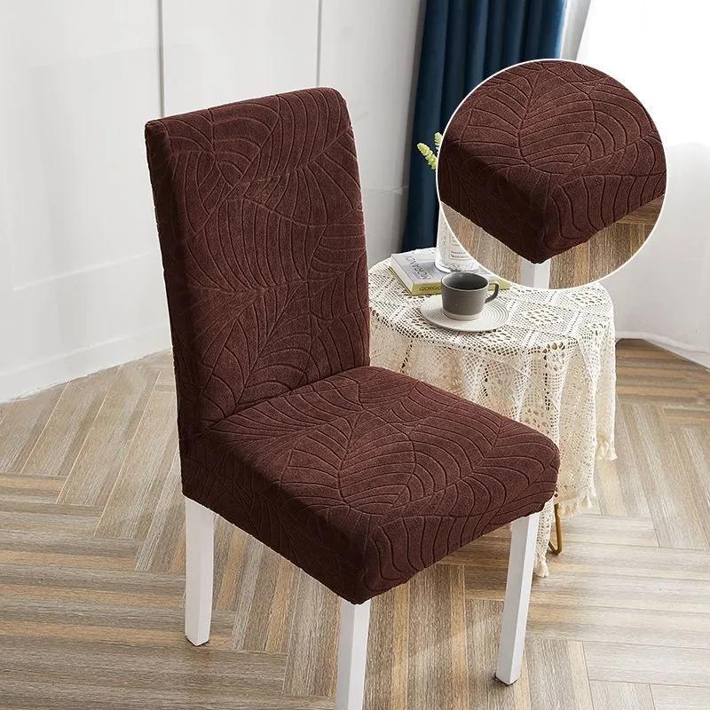 

Four Season Universal Anti Slip Dining Chair Cover Elastic All Inclusive Seat Protection Cover Anti Dirt Detachable and Washable 1 pc chair cover темно-коричневого