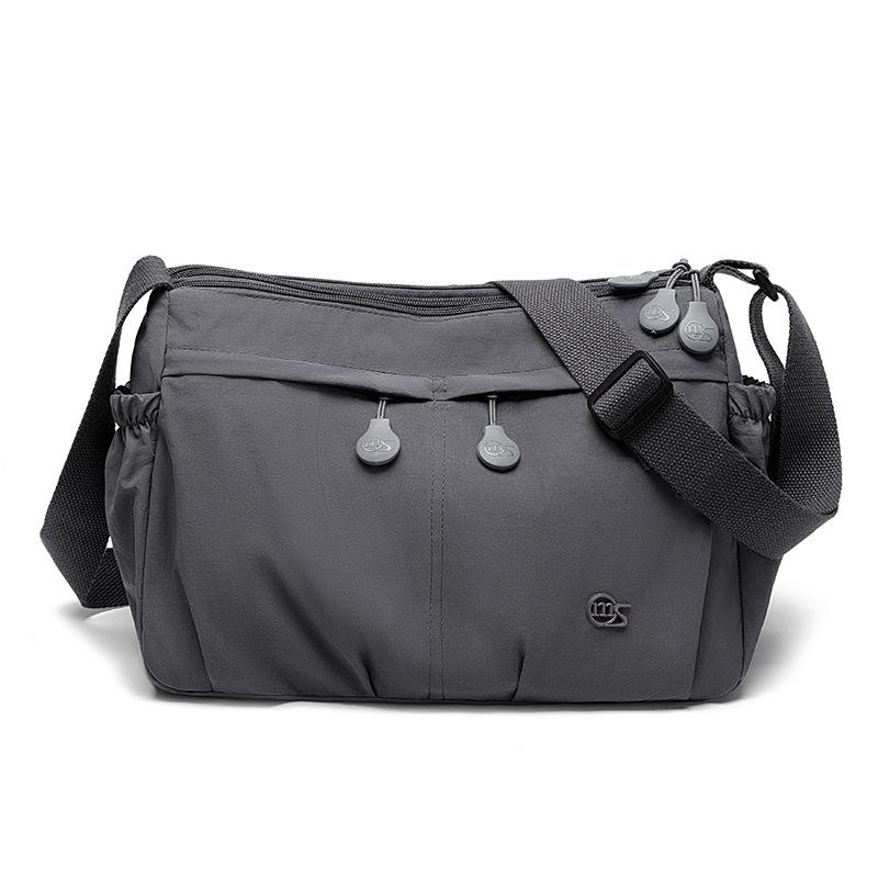 Large Capacity Cloth Bag Women's Summer New Casual Messenger Bag Versatile Pleated College Student Tote Bag