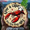 Vintage Lobster Metal Tin Sign 8x8 Inch Retro Kitchen Wall Art Coastal Plaque Home Decor Bar Aluminum Poster