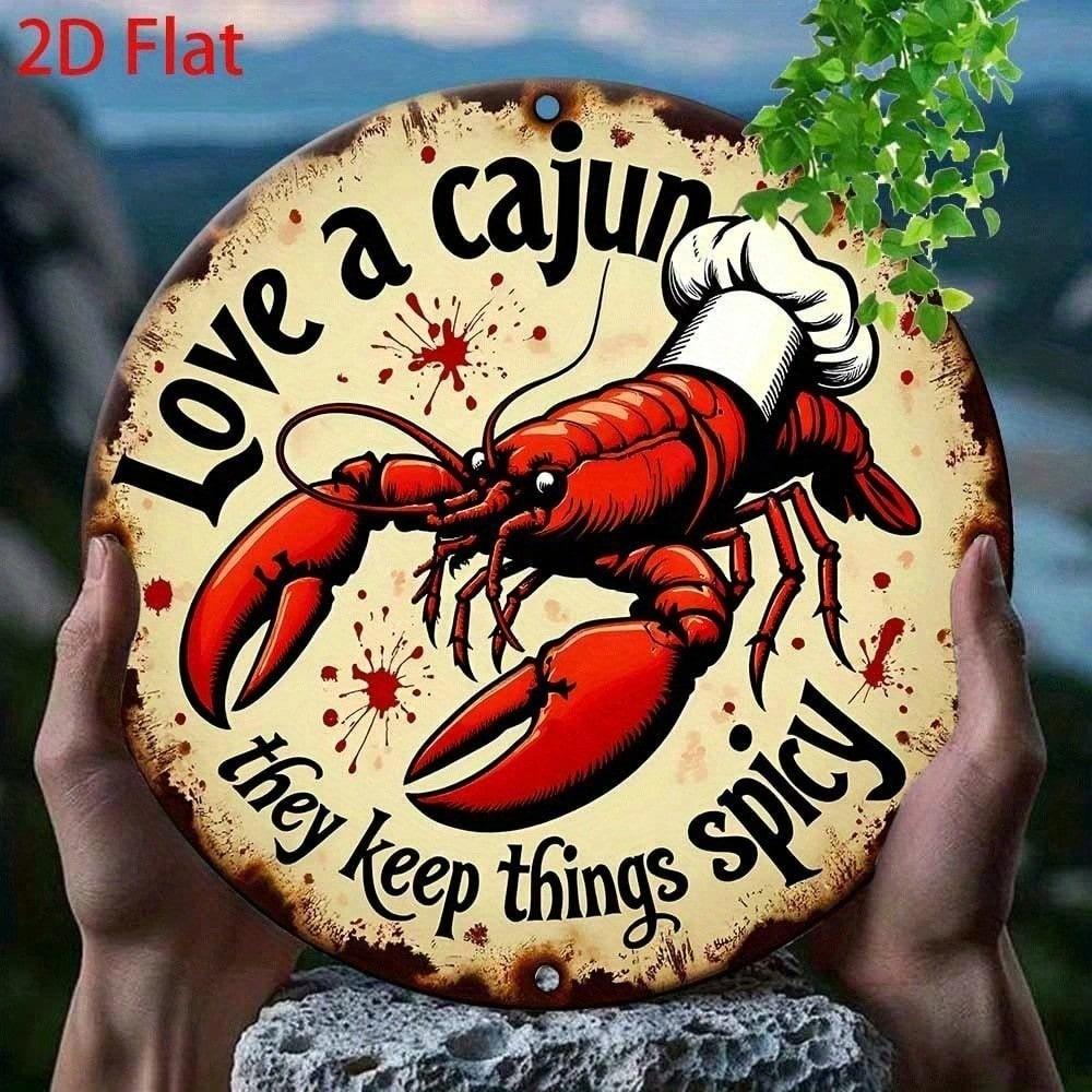 

Vintage Lobster Metal Tin Sign 8x8 Inch Retro Kitchen Wall Art Coastal Plaque Home Decor Bar Aluminum Poster 20x20 різнокольоровий