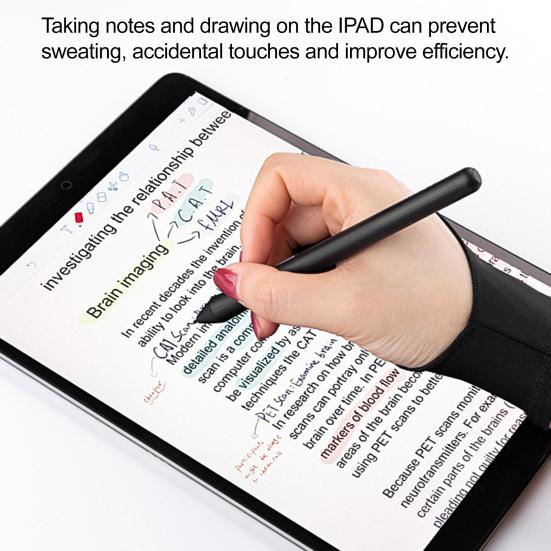1Pc Artist Graphic Drawing Tablet Glove Double Layers Two Finger