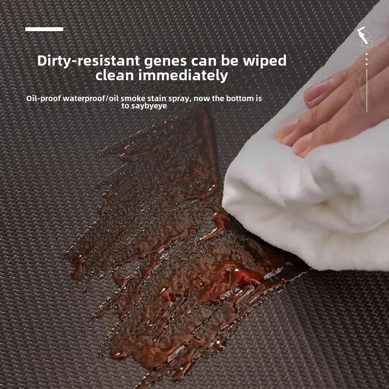 Kitchen Mat Cushioned Anti Fatigue, Ultra Thick PU Leather Kitchen Floor Mats, Waterproof and Anti Slip Foot Pad, Anti-oil Stain
