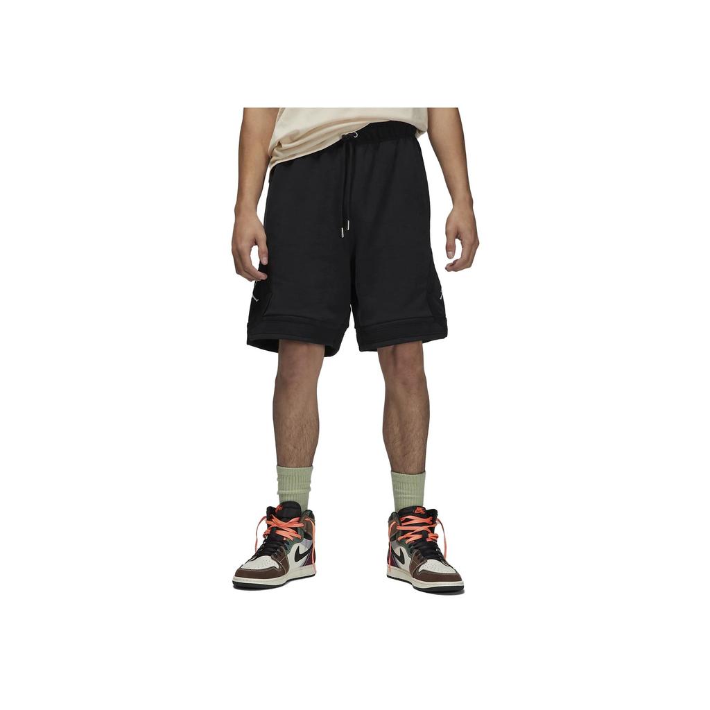 Jordan Solid Color Logo Drawstring Shorts Men Bottoms Black DQ7473-010