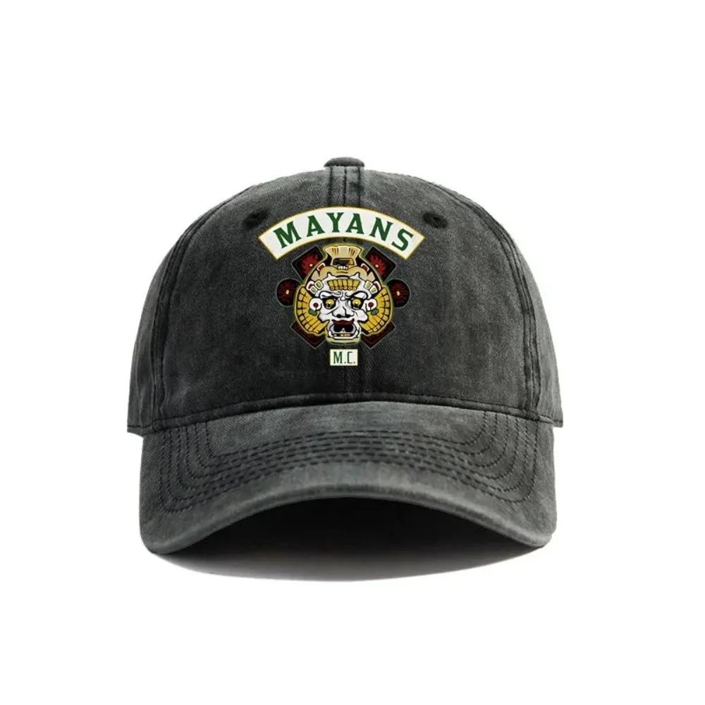 2025 Sommer Mayans MC Baseballkappe Used Look Hüte Kappe Herren Retro Outdoor Sommer Verstellbar Motorradclub Mayans Hut