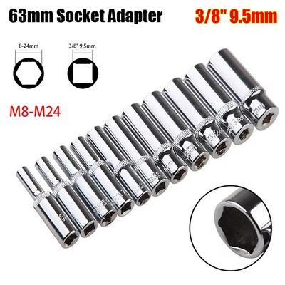 1Pcs Hand Tool Metric Key Sleeve For Ratchet Torque Wrench Drive Socket New Hex Short Socket