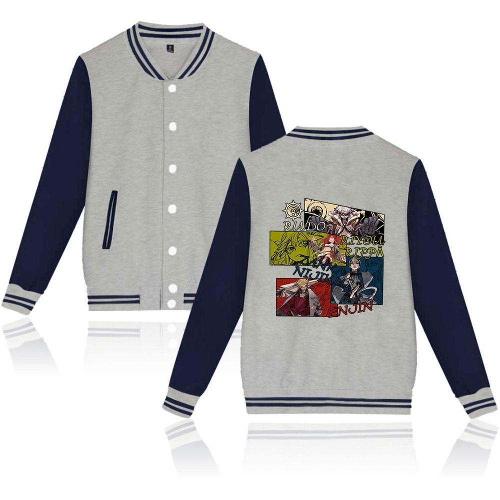 Gachiakuta Potisk Pánská Dámská Hip Hopová Bunda Kabát Mikiny Mikina s Kapucí Baseballová Uniforma Streetwear Chlapci Dívky Kardigan Topy Oblečení