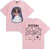Summer Hot Singer TINI Futttura Album Pop Music Gothic Tops Double Sided Print Loose Short Sleeve Tshrit Mens Clothes