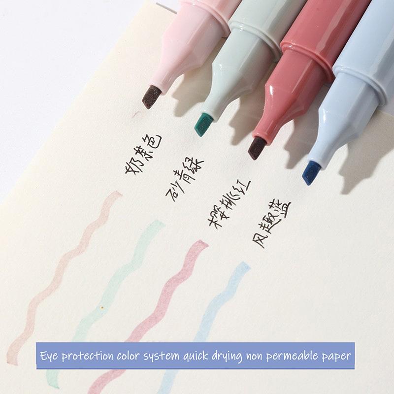 4 Stücke Kreative Niedlichen Monet Farben Textmarker Marker Stifte Büro Schulbedarf Kawaii Zeichnung Hand Konto Graffiti Stifte