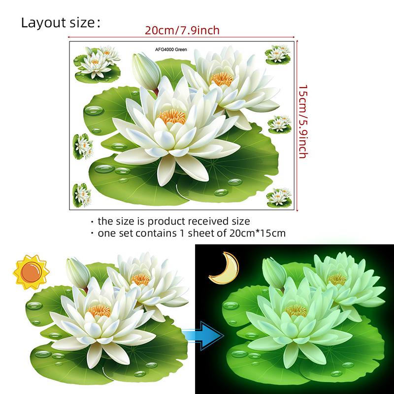 Noctilucous Wall Sticker Bathroom Toilet Decor Living Room Cabinet Refrigerator Home Decoration Decals Stickers