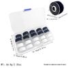 Multi-Specification Household Bobbin Set: Colored Transparent and Metal Bobbins with Thread