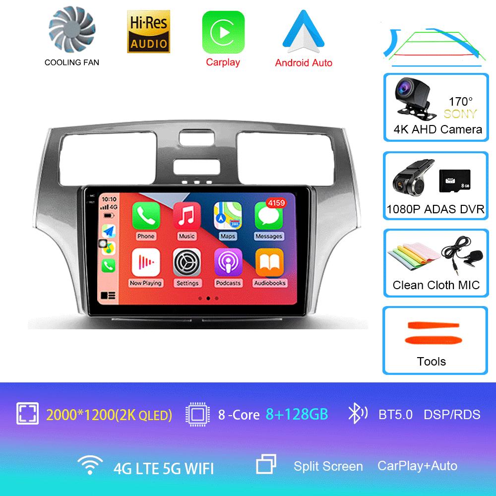Autoradio Android 14 Carplay Auto Für Lexus ES300 ES330 XV30 ES250 2001-2006 2Din DVD Multimedia Video Player Carplay GPS Stereo