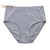 High Waist Women Underpants Tummy Control Plus Size Knitted Solid Color Panties High Elasticity Cotton Briefs Full Butt Coverage Underwear