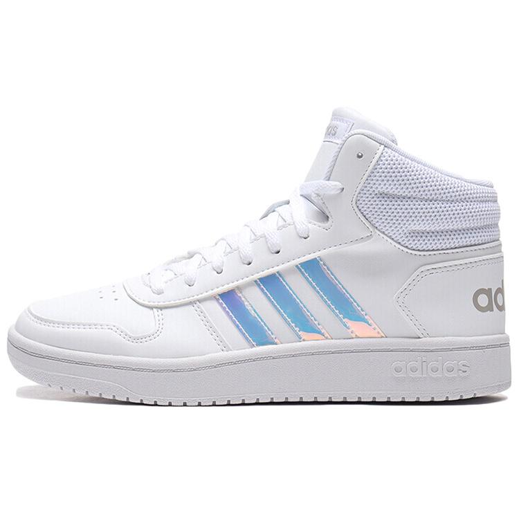 (WMNS) adidas Hoops 2.0 Mid  White Bluepurple  Women s EH3414 EU 36⅔