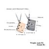Eternal Love Pair Necklace Popular Brand Pink Gold 18K Genuine Pendant Stainless Steel Love Engraved Love Story [Rockyu] Women's
