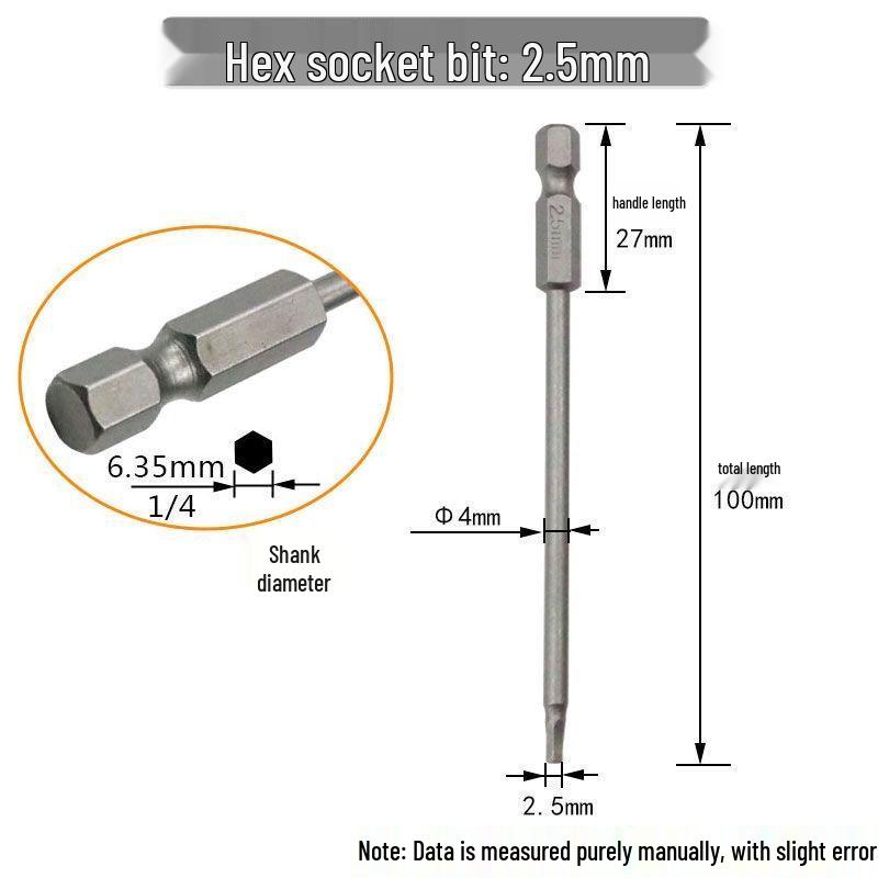 Sechskant Starke Magnetische S2 Schraubendreherbit für Handbohrmaschinen und Elektrische oder Pneumatische Schraubendreher