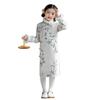 2025 New Girls' Winter Qipao: Long Sleeve Princess Dress for Big Kids - Autumn/Winter Chinese Style