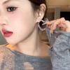 Chic Exaggerated Heart-Shaped Stud Earrings - Sweet, Cool Style with Unique, High-End Design