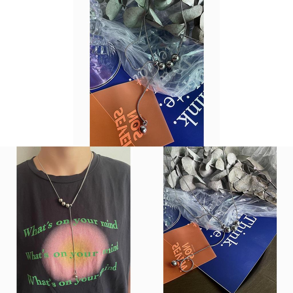 Steel Geometric Necklace With Multilayer Snake Chain For Men And Women