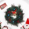 Peacock Feather Christmas Wreath with Bells - Door Hanger & Window Display Decor