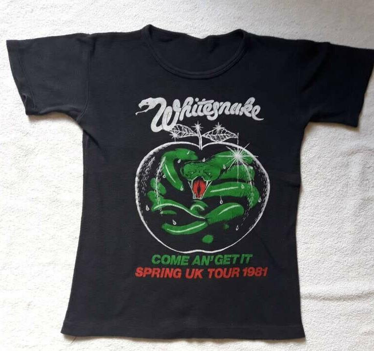 Новая футболка Whitesnake 80-х Хлопок Черный Мужская S-234XL Унисекс M