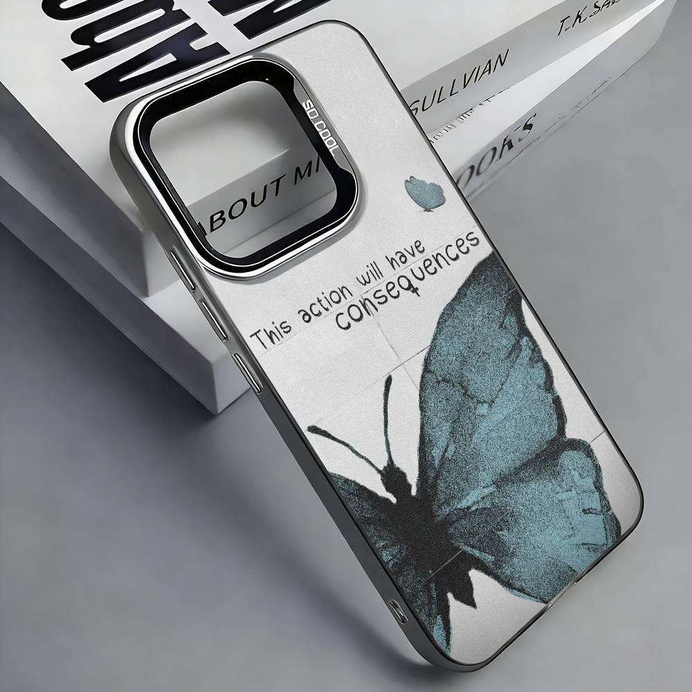 

L-Life Is Strange Blue-Game Phone Case For iPhone 17,16,15,14,13,12,11 Plus,Pro Max,Colored Silver Phone Case iPhone12PRO