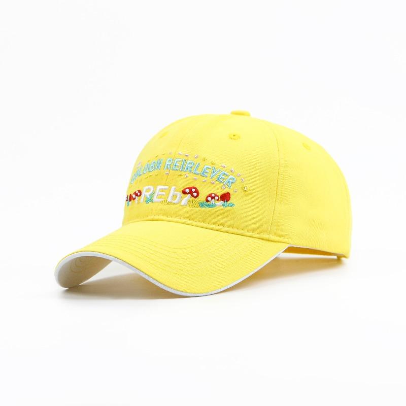 Sweet and cute mushroom baseball cap children's summer big head circumference versatile sunshade face small cap
