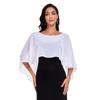 Elegant Chiffon Cover Up Loose Fit Beach Poncho French Retro Chiffon Sunscreen Outerwear  Outdoor
