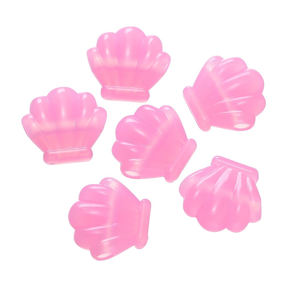 10pcs/lot Jelly Color Shell Shape Acrylic Beads Necklace Loose Spacer Beads For DIY Jewelry Making Bracelet Handemade Findings
