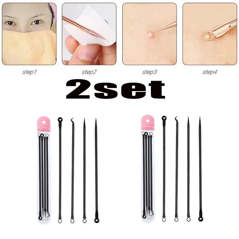 4pc/set Acne Blemish Remover Blackhead Extractor Ultra-fine Beauty Face Pore Cleaner Needles Set Acne Needle Facial Cleaner Skin