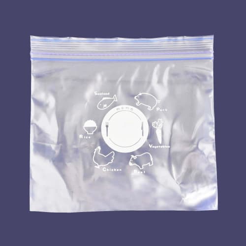 Yamato Bussan Commercial Double-Zip Freezer Bags, Medium, 100 count, Suitable for Freezing and Microwave Thawing, Food Sanitation Law Compliant, 22cm