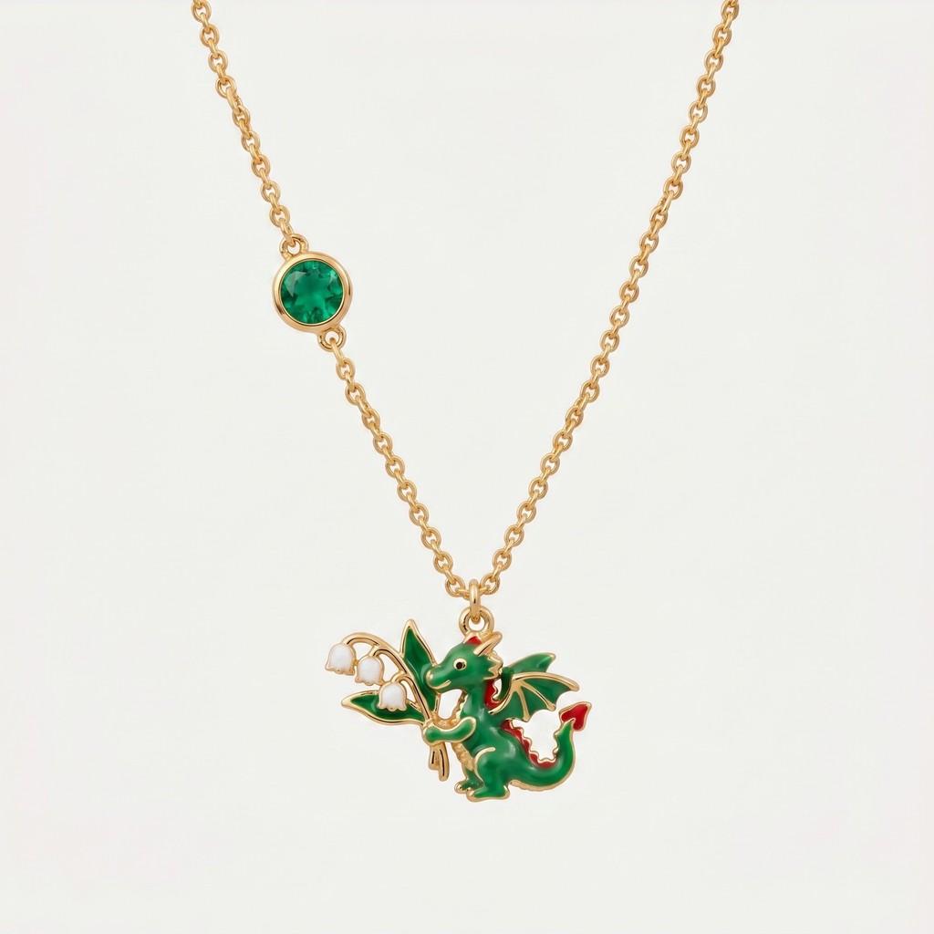 Zodiac Animal Pendant Necklace With Gold Plated Copper For Casual Wear