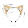Artificial Cosplay Animal Cat Ears Headband Furry Gothic Lolita Ears Headwear Reusable Lolita Gothic Headband Adults
