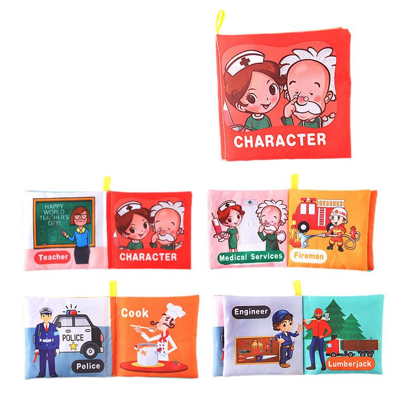 Soft Stereoscopic Infant Cloth Books Early Education Toy English Book Palm