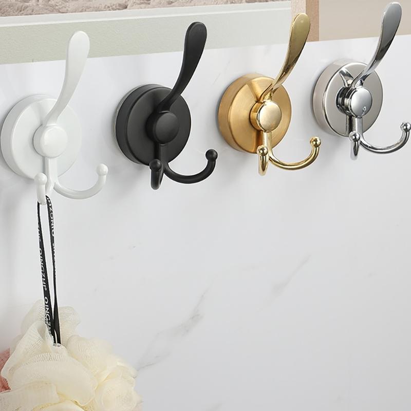 Pack of 4 Powerful Suction Hooks Luxurious Suction Cup Hooks for Tile Space Saving Bathroom Hanger Accessories