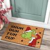 Grinch Floor Mat, Christmas Carpet, Holiday Door Mat, Green Clown Floor Mat.