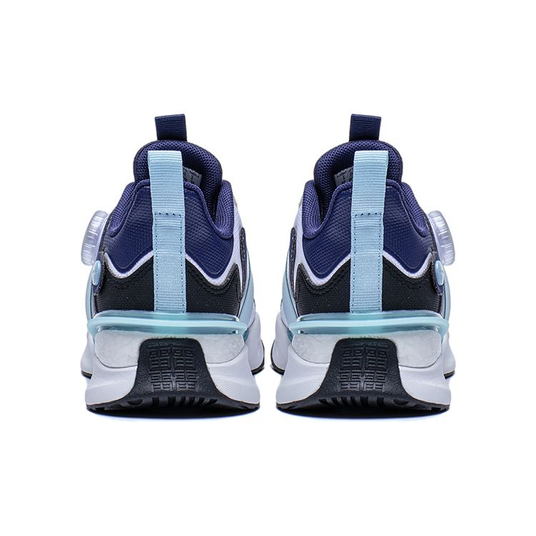 Li Ning Kids Rush Shadow Lightweight Shock Absorption Support Color Block Casual Shoes Kids Casual Shoes White Blue Green YKCT002-1