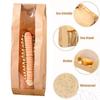 50 Packs Paper Bread Bags with Clear Window Homemade Bread Sourdough Toast Bags Waterproof Tear-Proof Kraft Paper Bags for Bakery Pastry