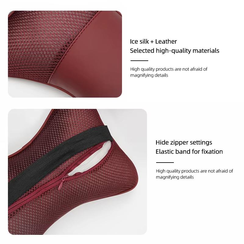 1Pcs Ice Silk Car Seat Headrest Neck Pillow For Mercedes Benz AMG GLC GLE W204 W205 W203 W211 W212 W213 W206 W210 W169 W220 W246