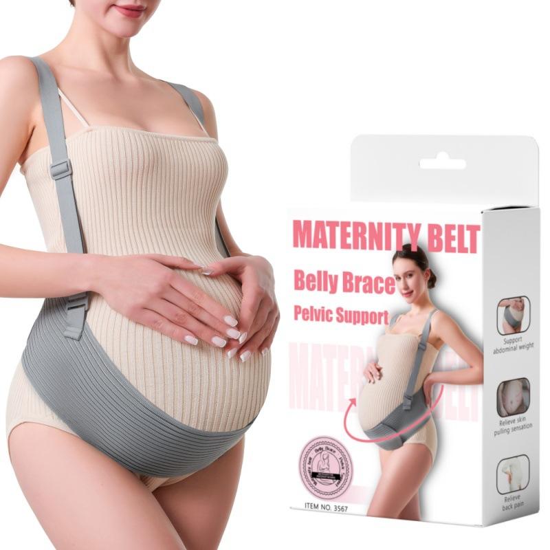 Maternity Support Belt with Adjustable Shoulder Straps U-shaped design alleviates back pain Suitable for second and third trimesters