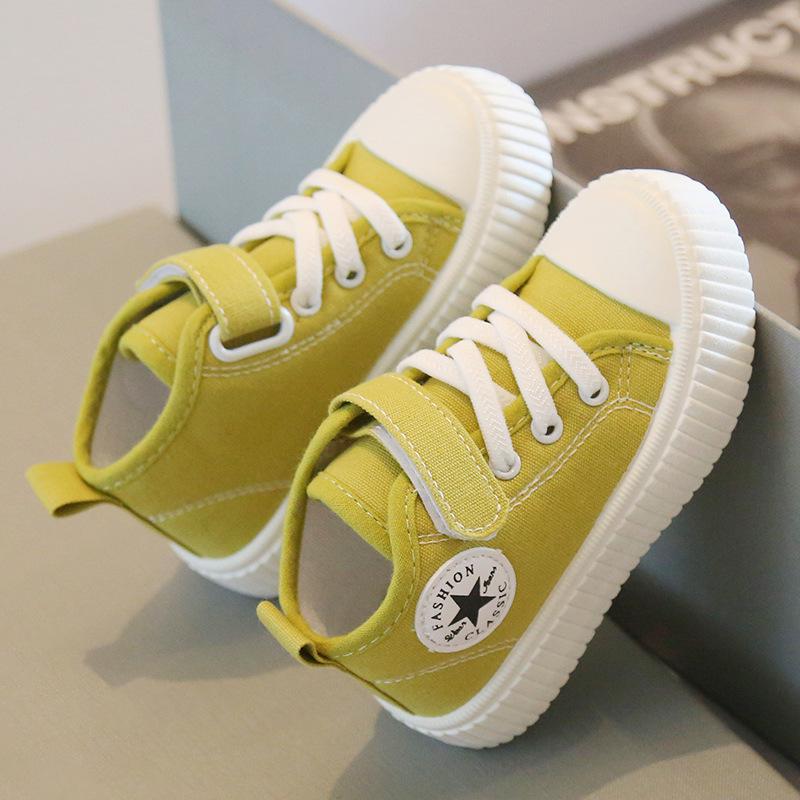 2025 Spring/Autumn Kids' High-Top Canvas Shoes - Non-slip Casual Sneakers for Boys & Girls
