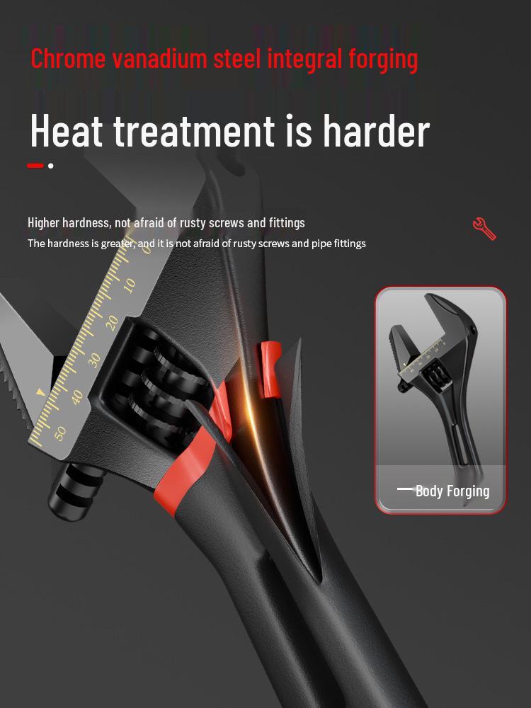 Universal Short Handle Adjustable Wrench for Narrow Spaces - Multifunctional Bathroom Tool