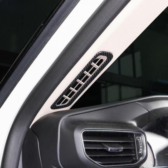 Front A Pillar Air Outlet Vent Cover For Ford Explorer -23 ABS Carbon Fiber