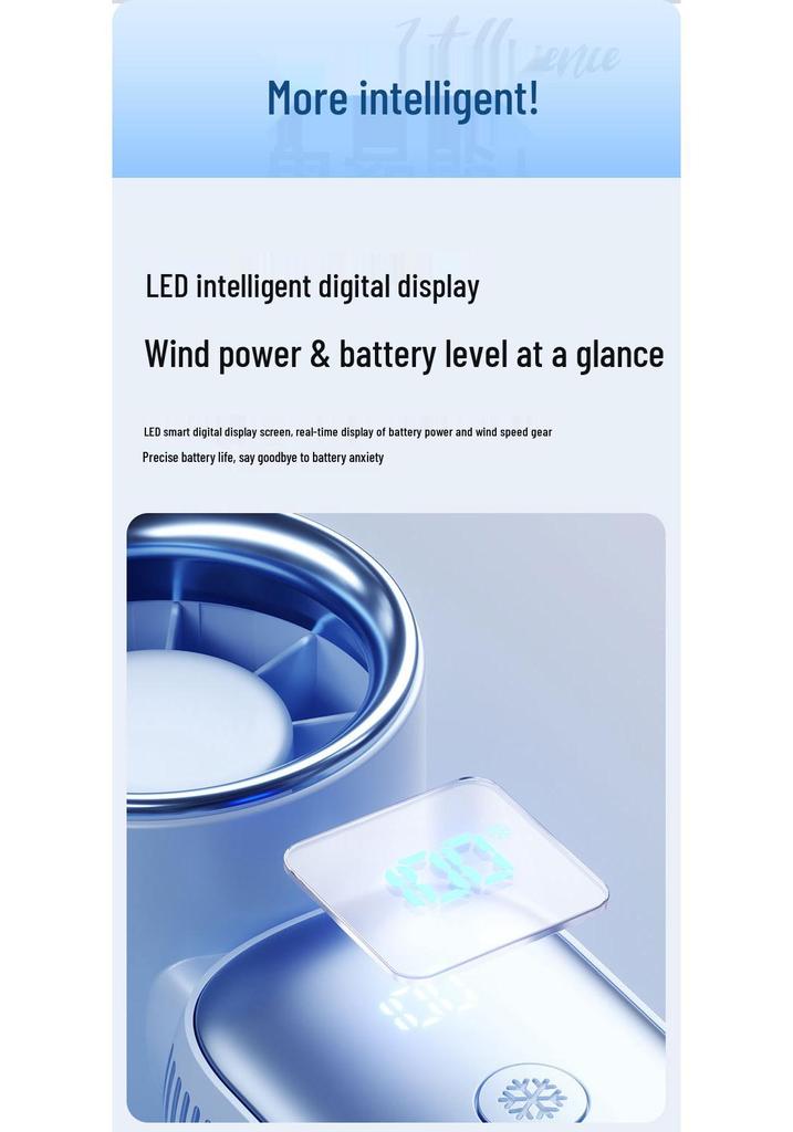 Portable High-Speed Mini Cooling Fan with Long-Lasting Ice Compress and Convenient Handheld Design
