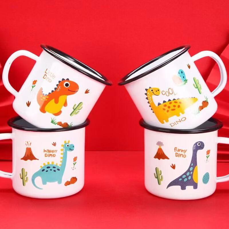 OLOEY Kids' Creative Enamel Cartoon Mug