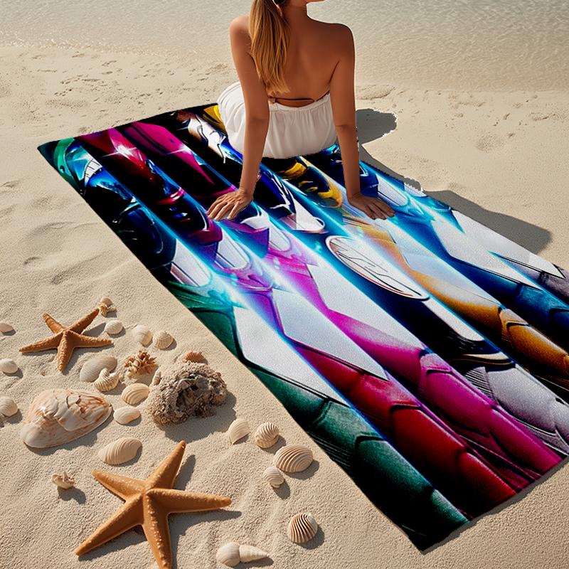 Rangers Team-up Beach Towel, Super Soft Microfiber, Gift for Her/Him, Birthday, for Pool, Beach, Travel, Home Decor Fan gifts