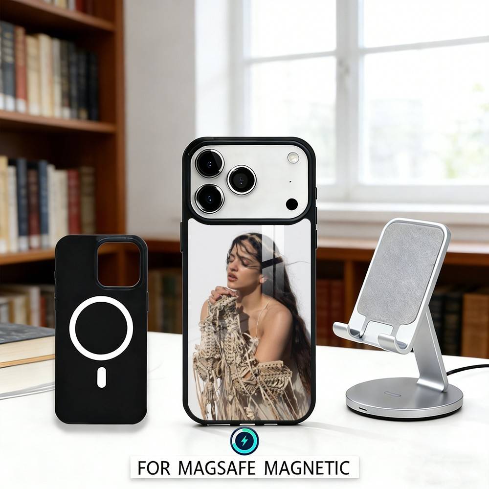 R-Rosalia Spanish singer Phone Case For iPhone17,16,15,14,13,12,Pro,Max,Magnetic For Magsafe Wireless Charging