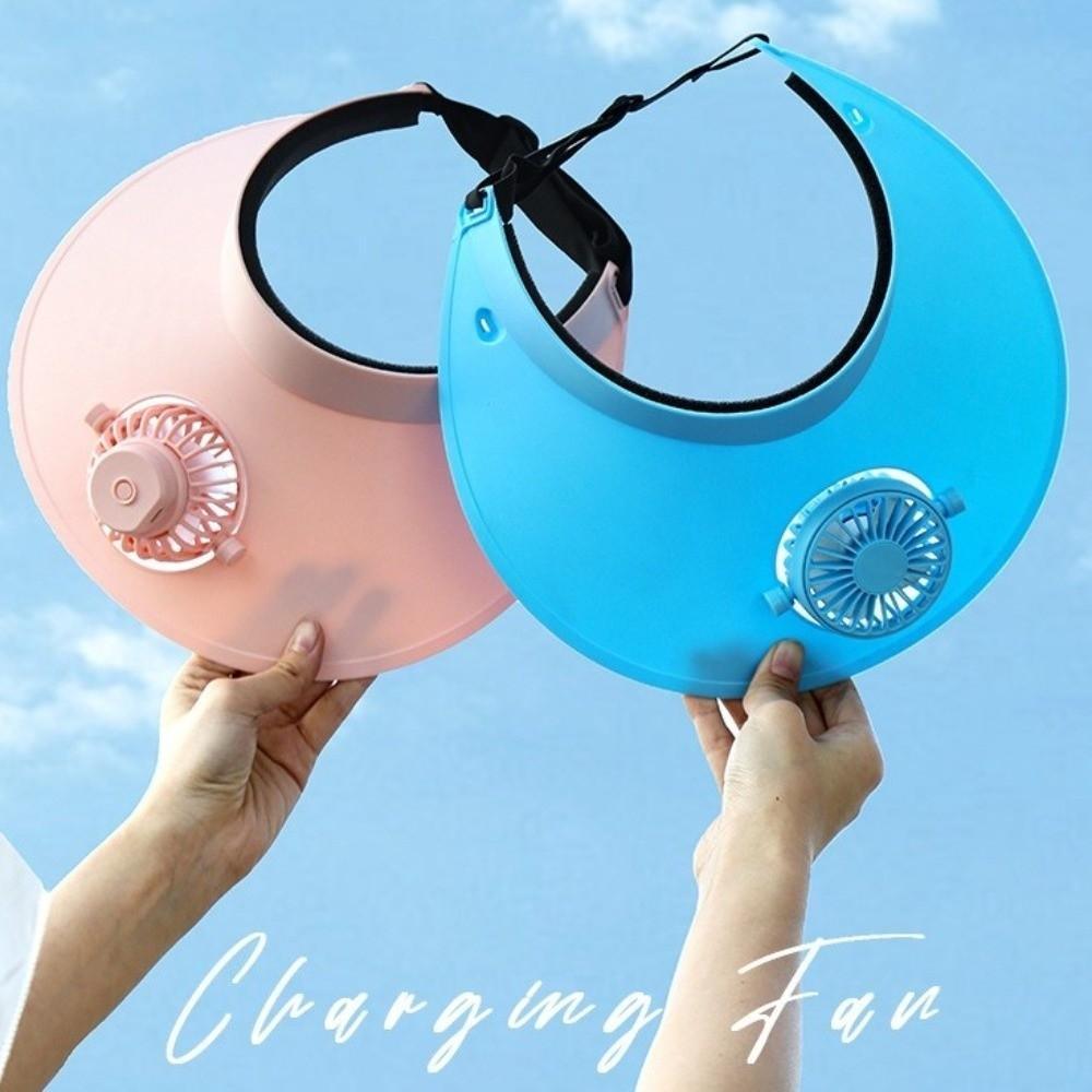 Built-in Fan Empty Top Cap Three Temp Settings Sun Hats New Cooling Fan Hat Sports Events