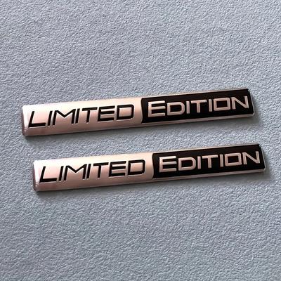 2 Piezas Emblema Edición Limitada Insignias Metálicas 3D Pegatina Calcomanía Emblema Deportivo de Carreras de Autos para Maletero Trasero Guardabarros Lateral Coche Motocicleta